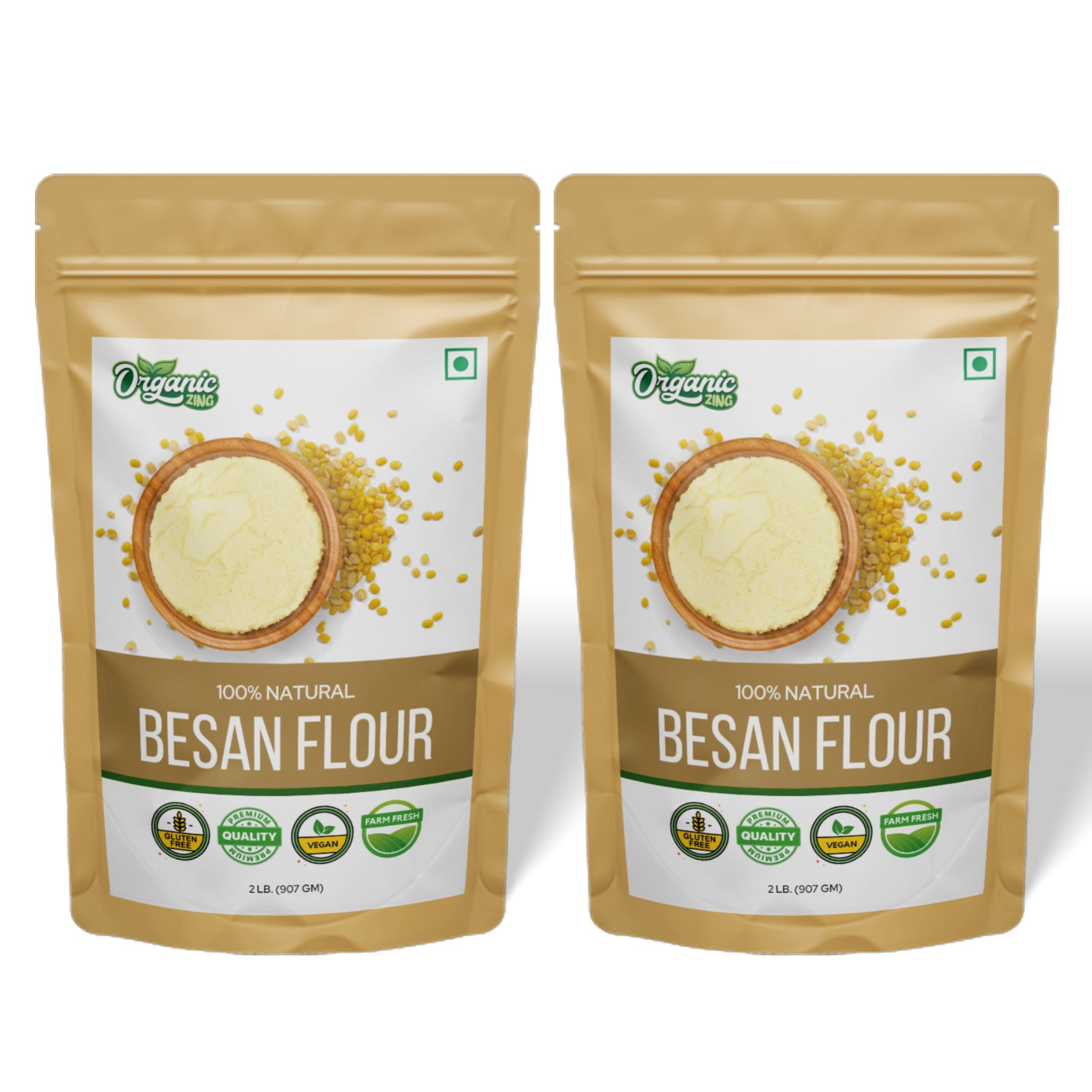 Organic Zing Organic Flours 907g / Pack of 2 Organic Zing Besan Flour